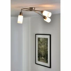 Spot de plafond Reality MARS Acier inoxydable, Blanc, 3 lumières