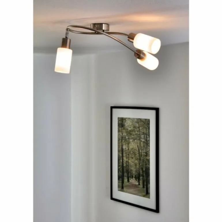 Spot de plafond Reality MARS Acier inoxydable, Blanc, 3 lumières