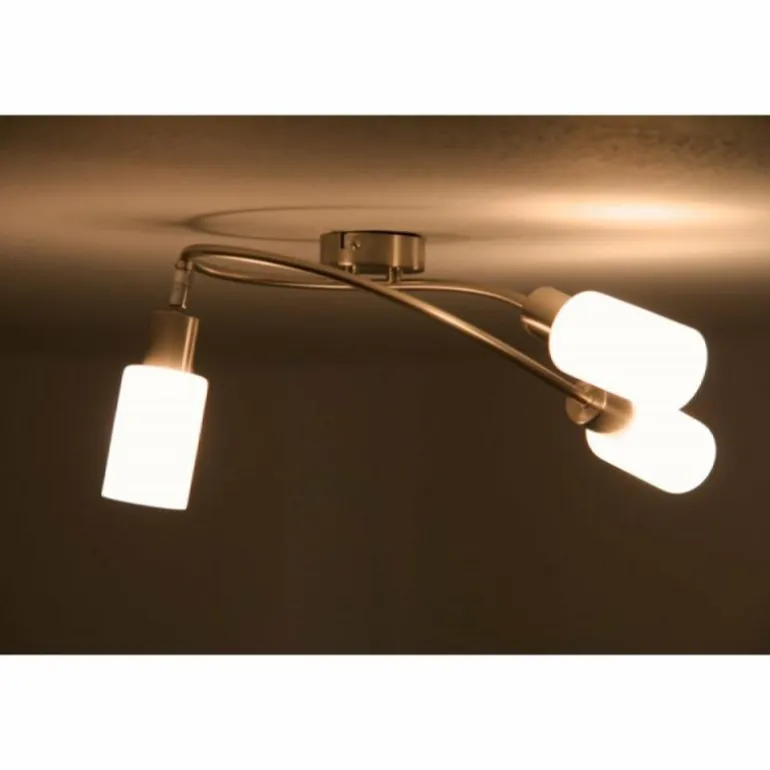 Spot de plafond Reality MARS Acier inoxydable, Blanc, 3 lumières