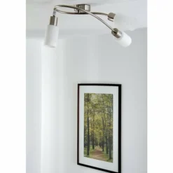 Spot de plafond Reality MARS Acier inoxydable, Blanc, 3 lumières