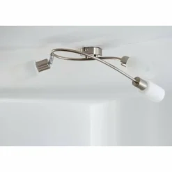 Spot de plafond Reality MARS Acier inoxydable, Blanc, 3 lumières