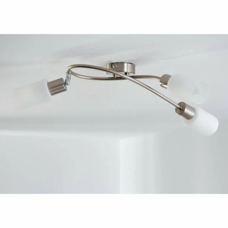 Spot de plafond Reality MARS Acier inoxydable, Blanc, 3 lumières