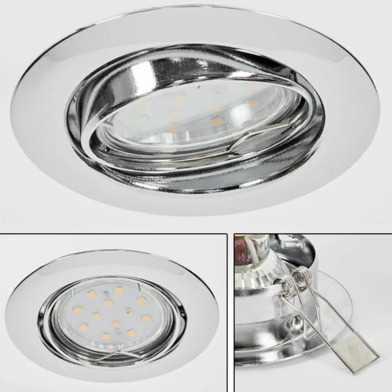 Spot encastrable Vibersviller LED Chrome, 1 lumière