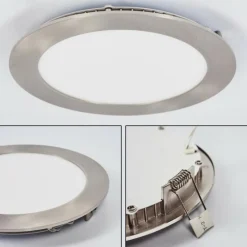 Spot encastrable Finsrud LED Nickel mat, 1 lumière