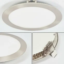 Spot encastrable Finsrud LED Nickel mat, 1 lumière