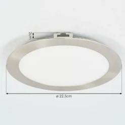 Spot encastrable Finsrud LED Nickel mat, 1 lumière