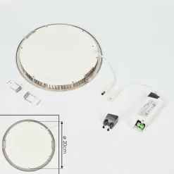 Spot encastrable Finsrud LED Nickel mat, 1 lumière