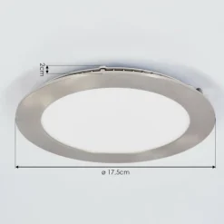 Spot encastrable Finsrud LED Nickel mat, 1 lumière