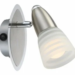 Spot Globo CALEB Chrome, Nickel mat, 1 lumière
