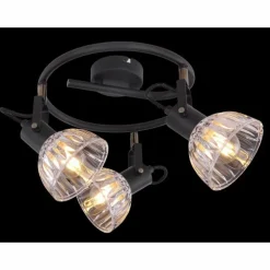 Spot Globo DRABO Noir, 3 lumières