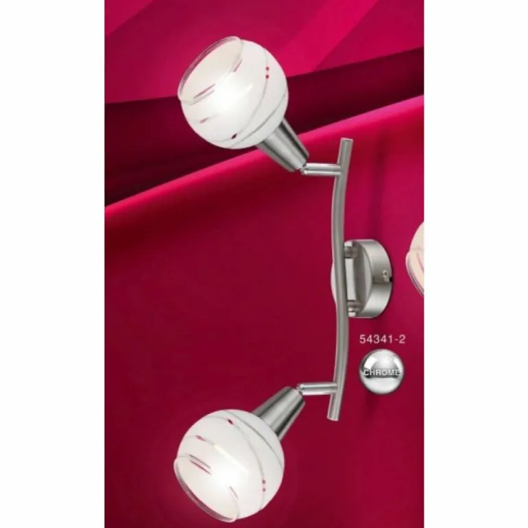 Spot Globo ELLIOTT Nickel mat, 2 lumières