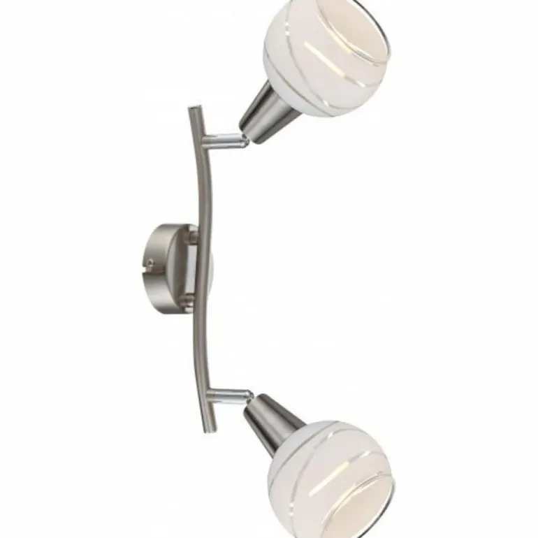 Spot Globo ELLIOTT Nickel mat, 2 lumières