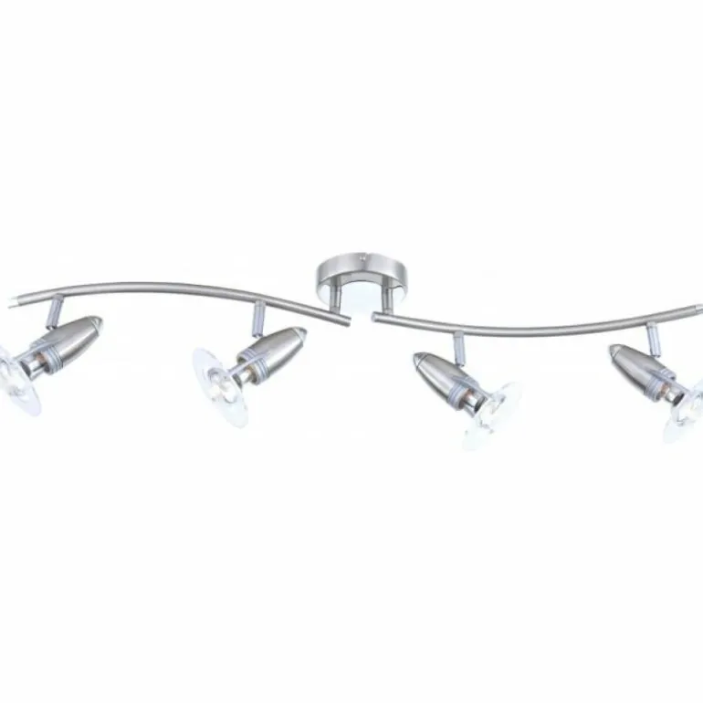 Spot Globo FRANCES I Chrome, Acier inoxydable, Nickel mat, 4 lumières