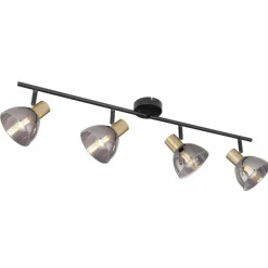 Spot Globo KLERENA Noir, 4 lumières