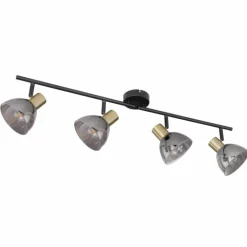 Spot Globo KLERENA Noir, 4 lumières