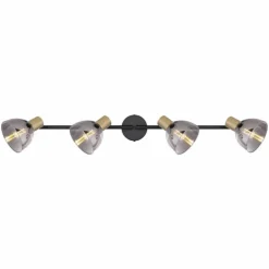 Spot Globo KLERENA Noir, 4 lumières