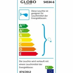 Spot Globo PARRY I Nickel mat, 6 lumières