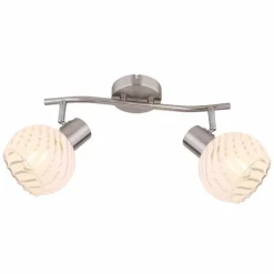 Spot Globo WILLY Nickel mat, 2 lumières