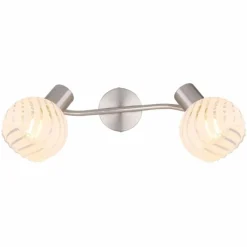 Spot Globo WILLY Nickel mat, 2 lumières