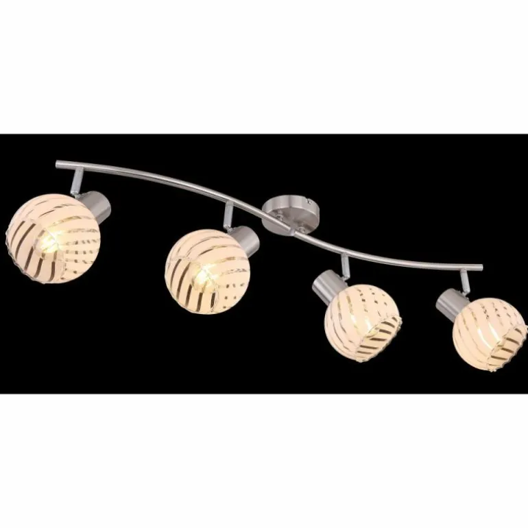 Spot Globo WILLY Nickel mat, 4 lumières