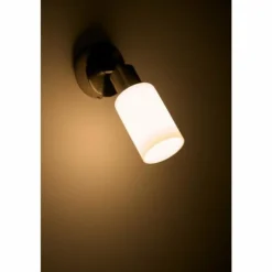 Spot mural Reality Acier inoxydable, Blanc, 1 lumière