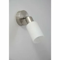 Spot mural Reality Acier inoxydable, Blanc, 1 lumière