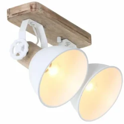 Spot Steinhauer GEARWOOD Blanc, 2 lumières