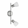 Spot Trio CARICO LED Nickel mat, 2 lumières