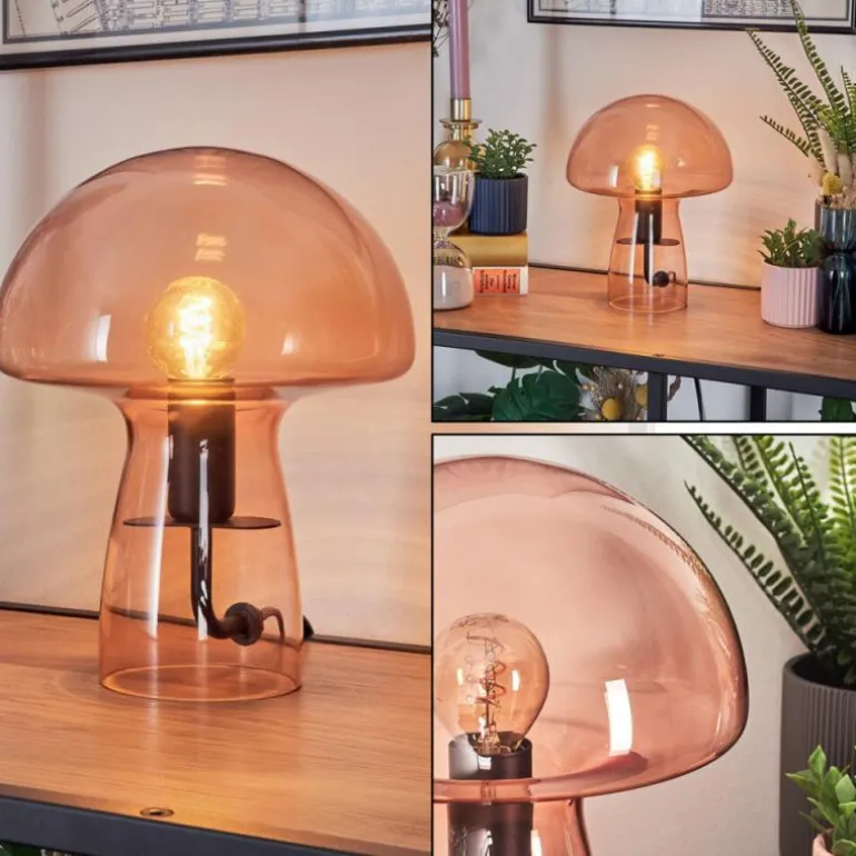 Style champignon Almagre Lampe à poser Noir, 1 lumière