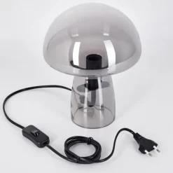 Style champignon Almagre Lampe à poser Noir, 1 lumière