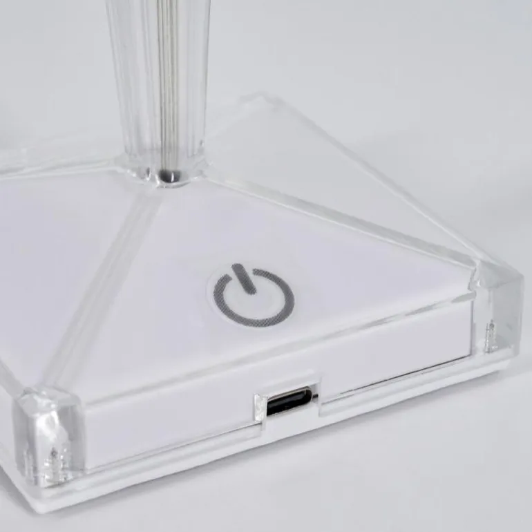 Style champignon Balsa Lampe à poser, Liseuse LED Transparent, 1 lumière
