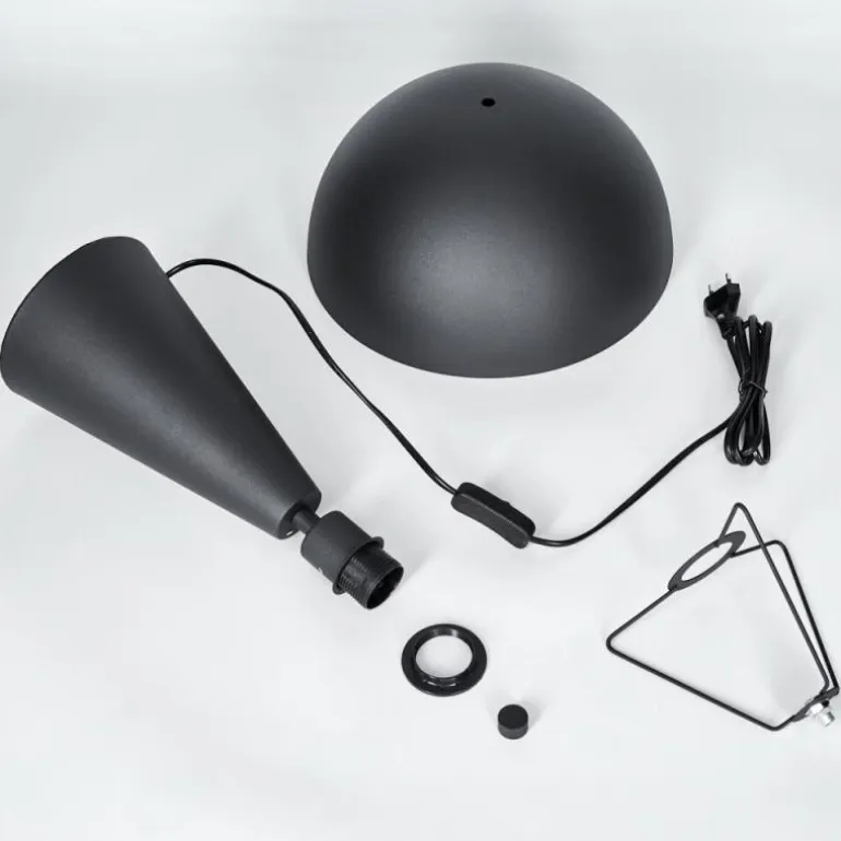 Style champignon Nor Lampe à poser Noir, 1 lumière