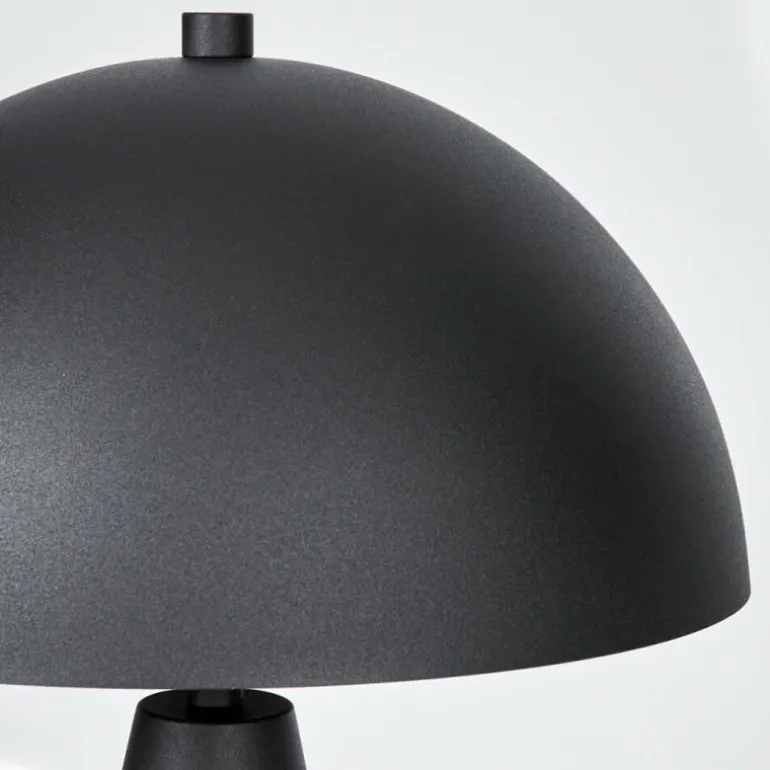 Style champignon Nor Lampe à poser Noir, 1 lumière
