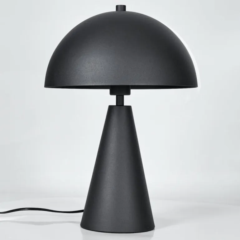 Style champignon Nor Lampe à poser Noir, 1 lumière