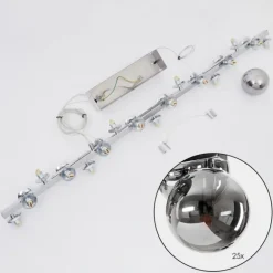 Suspension Cerrillos Chrome, 25 lumières