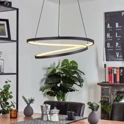 Suspension Fioso LED Noir, 1 lumière