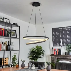 Suspension Fioso LED Noir, 1 lumière