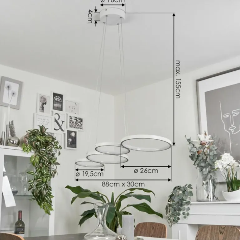 Suspension Kermoguen LED Blanc, 1 lumière
