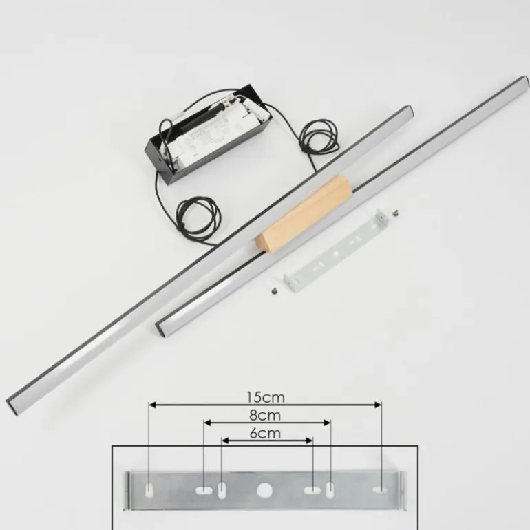 Suspension Meiral LED Noir, 2 lumières