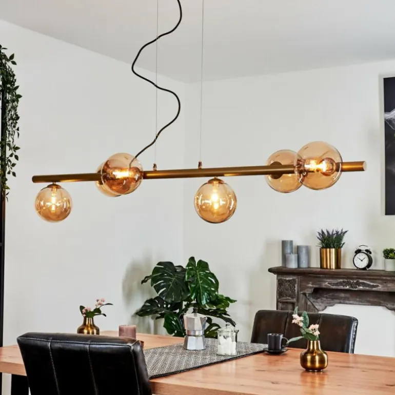 Suspension Remaisnil Laiton, 6 lumières