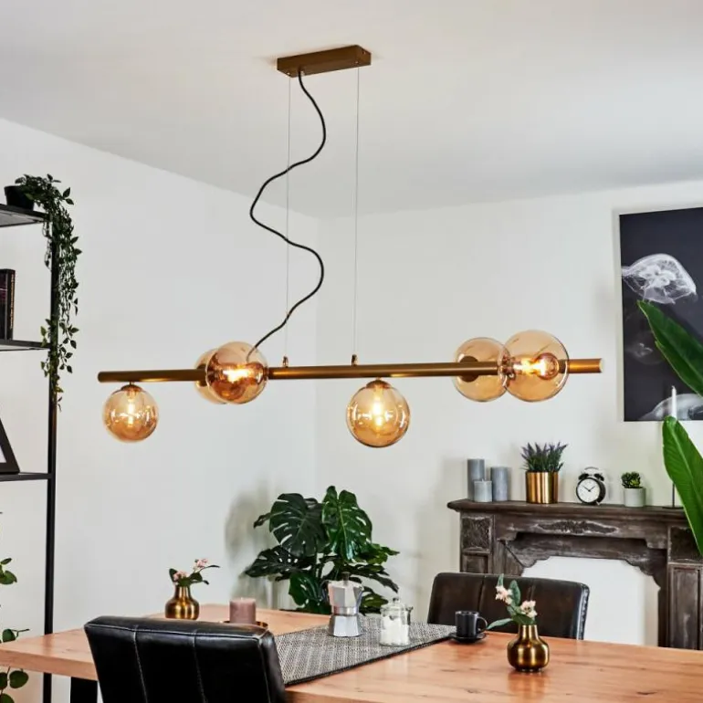Suspension Remaisnil Laiton, 6 lumières