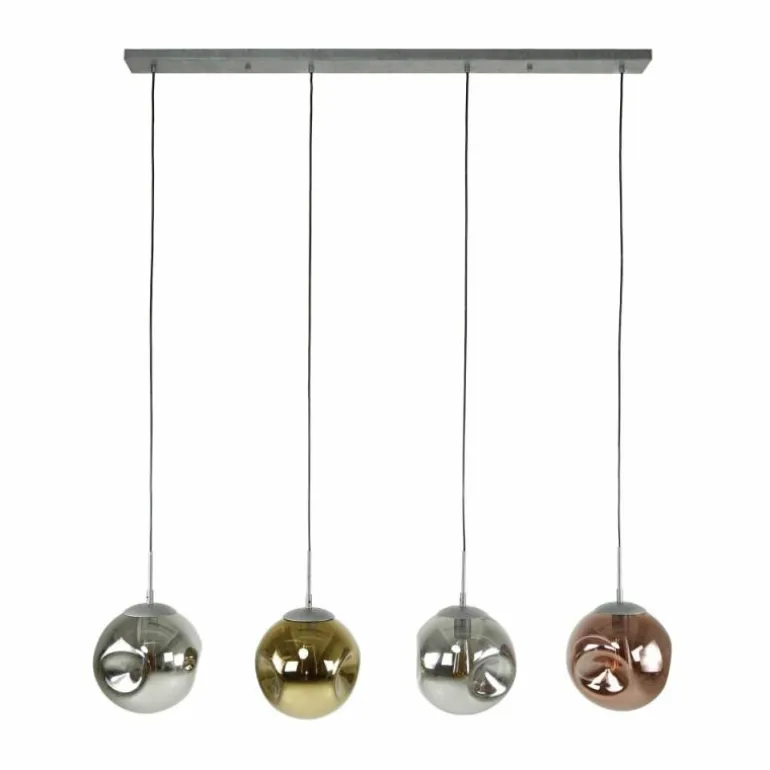 Suspension Stellar Anthracite, 4 lumières