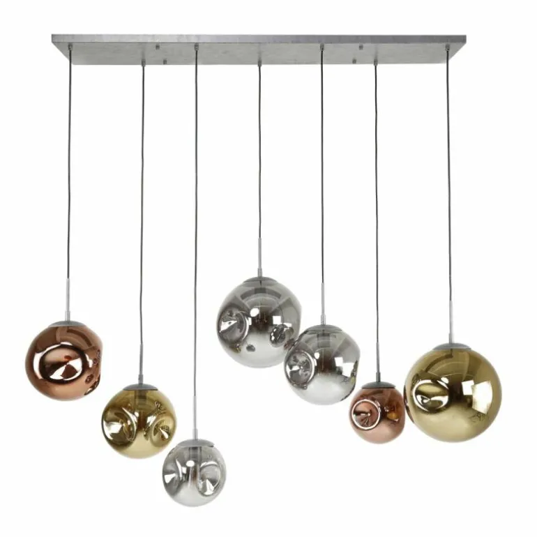 Suspension Stellar Anthracite, 7 lumières