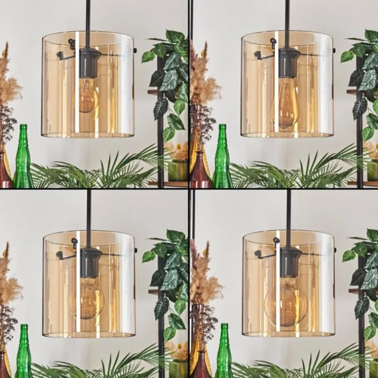 Suspension - Verre 20 cm Parane Ambre, 3 lumières