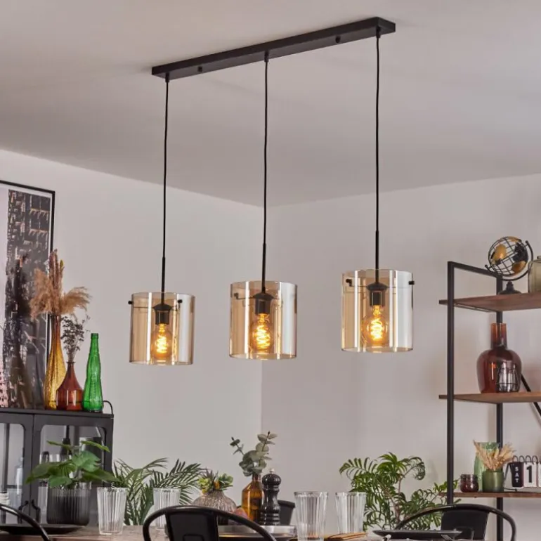 Suspension - Verre 20 cm Parane Ambre, 3 lumières