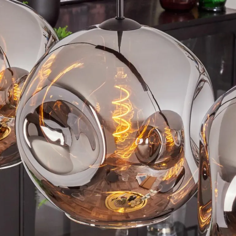 Suspension - Verre 30 cm Ripoll Chrome, 4 lumières
