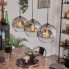 Suspension - Verre 30 cm Ripoll Clair, Fumé, 3 lumières