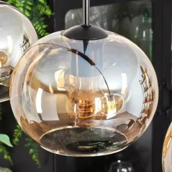 Suspension - Verre Apedo Ambre, 3 lumières