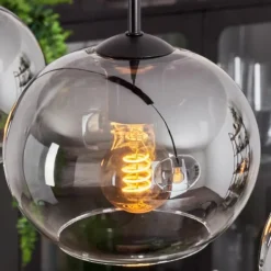 Suspension - Verre Apedo Clair, Fumé, 3 lumières