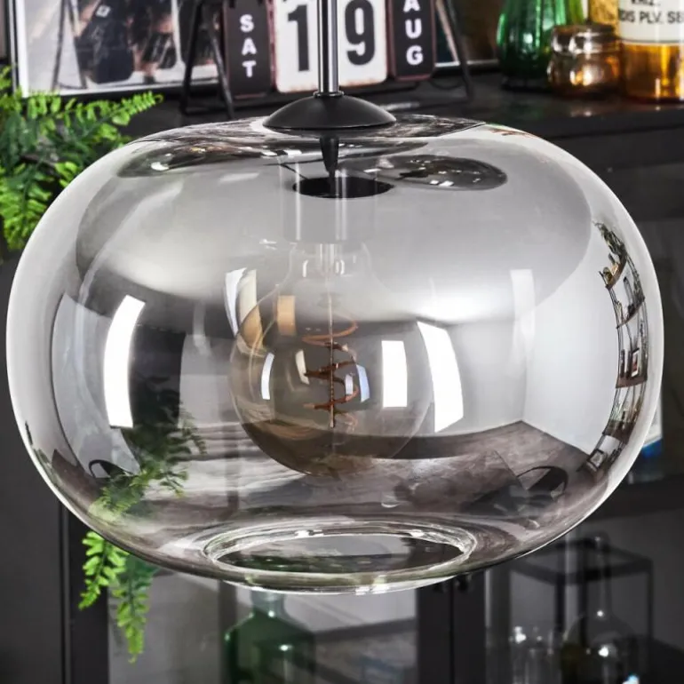 Suspension - Verre Apedo Clair, Fumé, 3 lumières